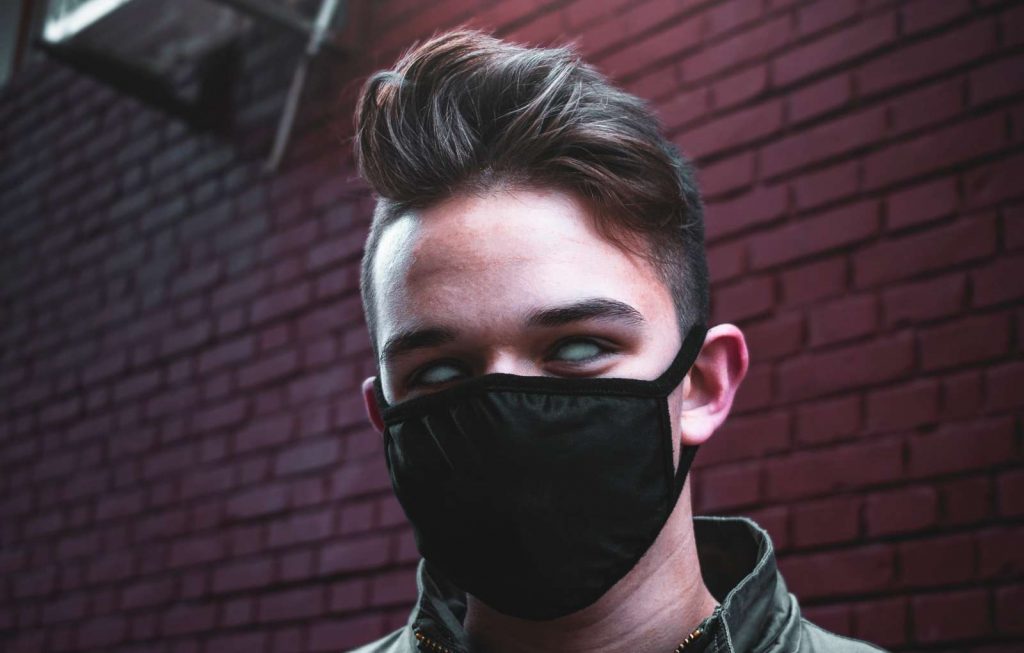 zombie wearing a facial covering