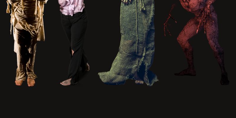 Group of monsters standing in line