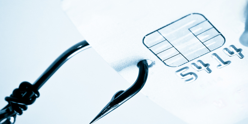 Credit card with a hook in it 