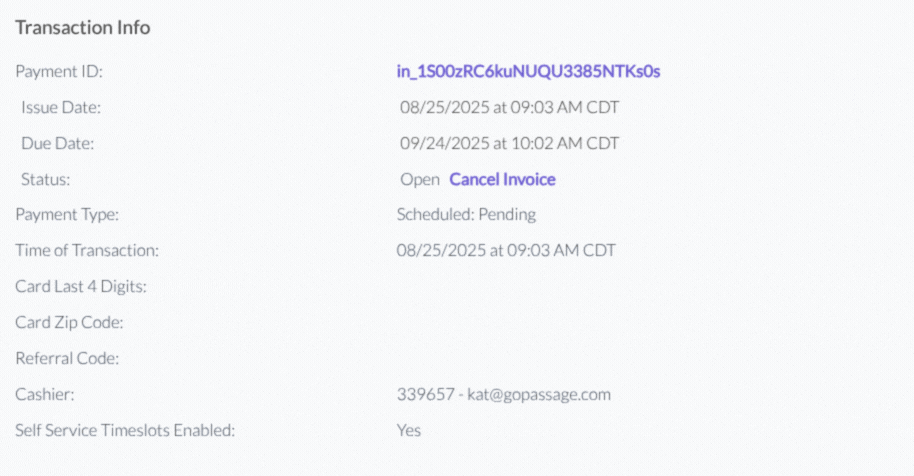 Cancel Invoice Screenshot