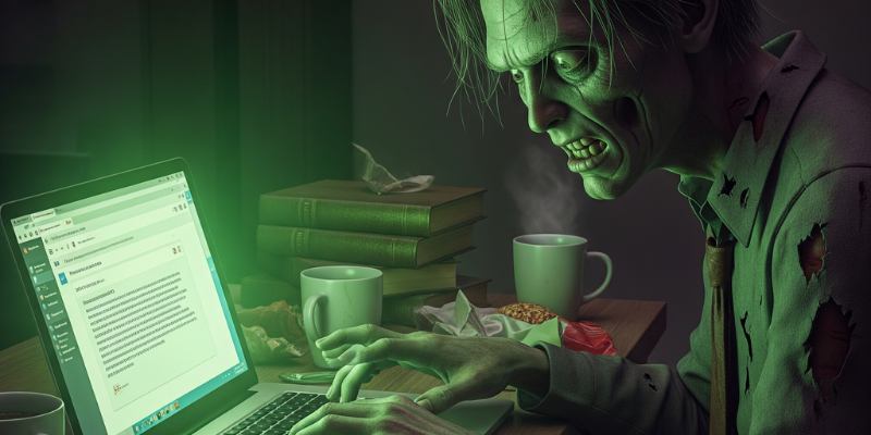 Zombie sending an email