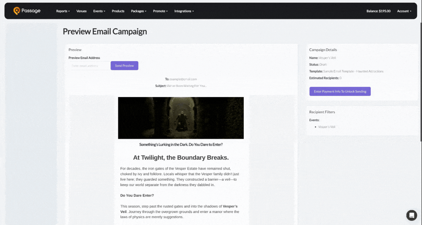 Email Template Preview - Vespers Veil 